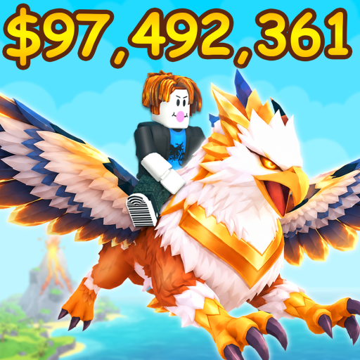 Player riding a griffin over the ocean in Ride A Pet